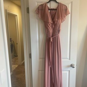 Azazie Dusty Rose Size 10 Bridesmaid/Maxi  Dress